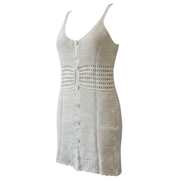 Cupshe Sand Ribbed Bodycon Beach Dress Crochet Size Small Knitwear NWT - Picture 2 of 9